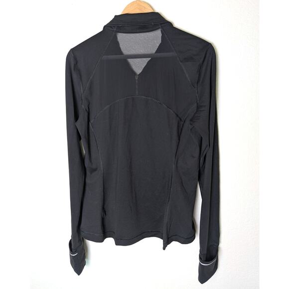 Victoria Secret Sport Black Zip Mesh Back Panel Jacket Women M Sporty Athleisure - Picture 2 of 11